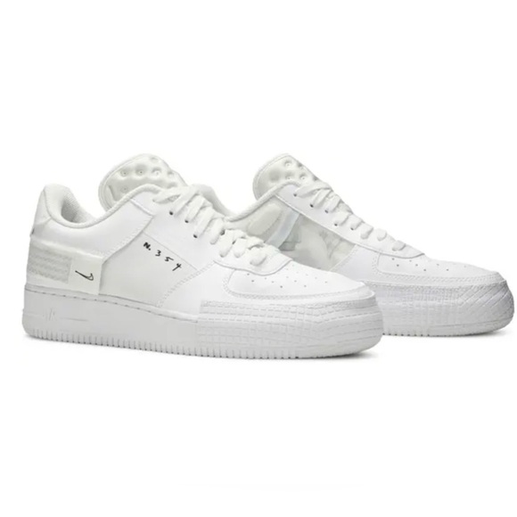 Nike Air Force 1 Type 2 'Triple White' Strap Size 12 EUC - Picture 1 of 10